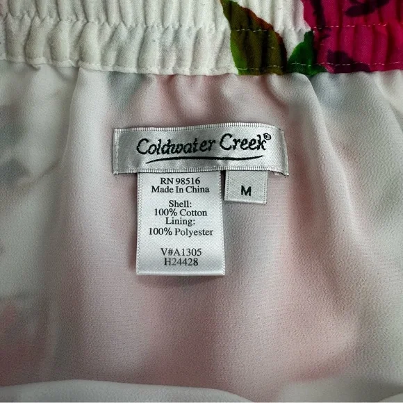 White Floral Maxi Skirt with Red & Pink Blooms - Picture 6 of 11